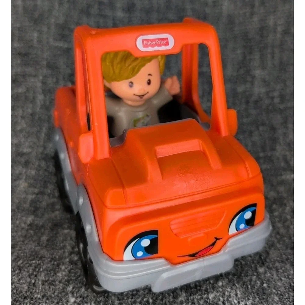 FisherPrice Little People Orange Pickup Truck w Boy Figure Toy Lot
